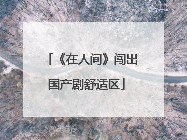《在人间》闯出国产剧舒适区