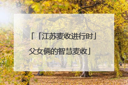 「江苏麦收进行时」父女俩的智慧麦收