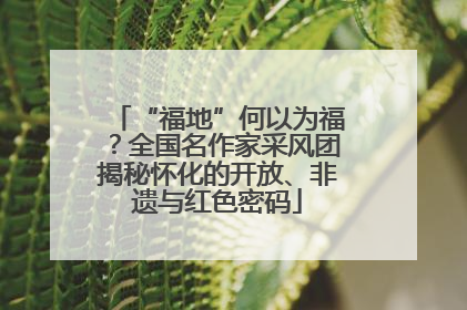 “福地”何以为福？全国名作家采风团揭秘怀化的开放、非遗与红色密码