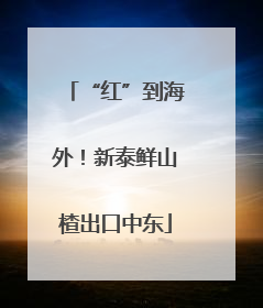 “红”到海外！新泰鲜山楂出口中东