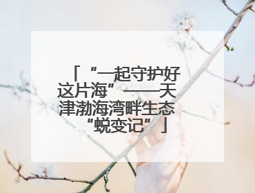 “一起守护好这片海”——天津渤海湾畔生态“蜕变记”