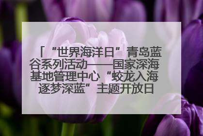 “世界海洋日”青岛蓝谷系列活动——国家深海基地管理中心“蛟龙入海 逐梦深蓝”主题开放日活动成功举办
