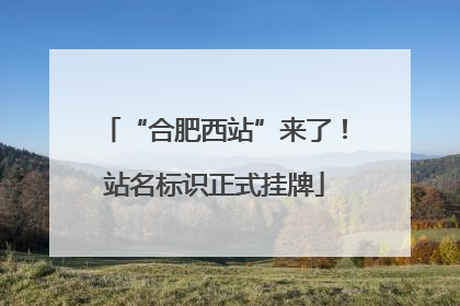 “合肥西站”来了！站名标识正式挂牌