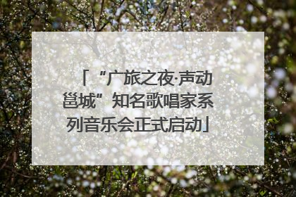 “广旅之夜·声动邕城”知名歌唱家系列音乐会正式启动