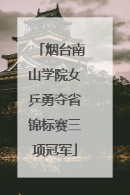 烟台南山学院女乒勇夺省锦标赛三项冠军