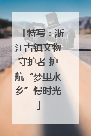 特写：浙江古镇文物守护者 护航“梦里水乡”慢时光
