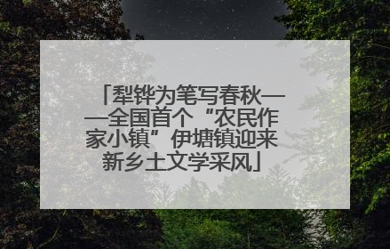 犁铧为笔写春秋——全国首个“农民作家小镇”伊塘镇迎来新乡土文学采风