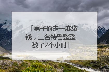 男子偷走一麻袋钱，三名特警整整数了2个小时