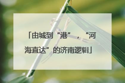 由城到“港”，“河海直达”的济南逻辑