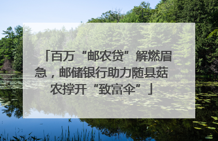 百万“邮农贷”解燃眉急，邮储银行助力随县菇农撑开“致富伞”