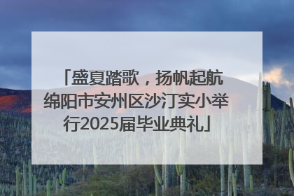 盛夏踏歌，扬帆起航 绵阳市安州区沙汀实小举行2025届毕业典礼