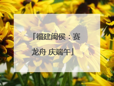 福建闽侯：赛龙舟 庆端午