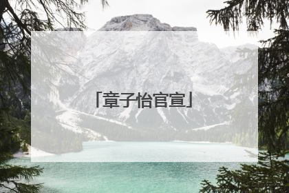 章子怡官宣