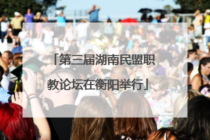 第三届湖南民盟职教论坛在衡阳举行