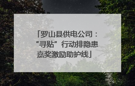 罗山县供电公司：“寻贴”行动排隐患 嘉奖激励助护线