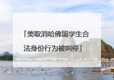 美取消哈佛留学生合法身份行为被叫停