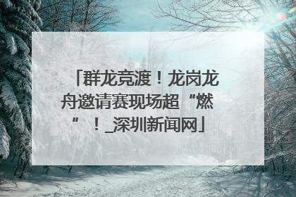 群龙竞渡！龙岗龙舟邀请赛现场超“燃”！_深圳新闻网