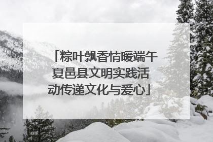 粽叶飘香情暖端午 夏邑县文明实践活动传递文化与爱心