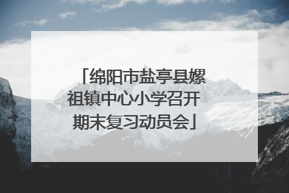 绵阳市盐亭县嫘祖镇中心小学召开期末复习动员会