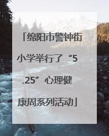 绵阳市警钟街小学举行了“5.25”心理健康周系列活动