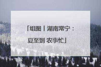 组图丨湖南常宁：夏至到 农事忙