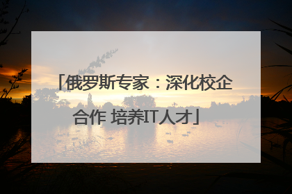 俄罗斯专家：深化校企合作 培养IT人才