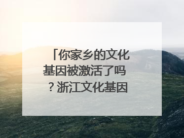 你家乡的文化基因被激活了吗？浙江文化基因图谱即将上线