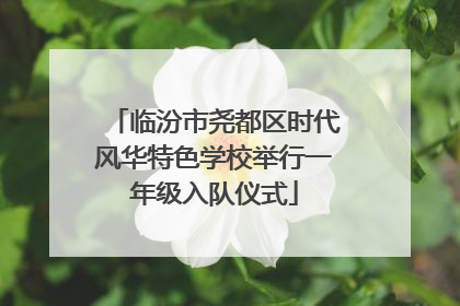 临汾市尧都区时代风华特色学校举行一年级入队仪式