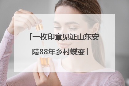 一枚印章见证山东安陵88年乡村蝶变