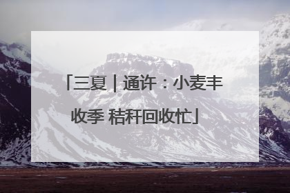 三夏｜通许：小麦丰收季 秸秆回收忙