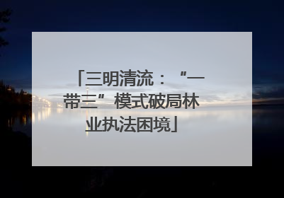 三明清流：“一带三”模式破局林业执法困境
