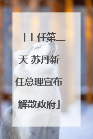 上任第二天 苏丹新任总理宣布解散政府