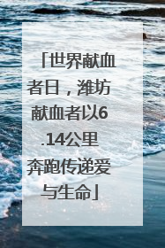 世界献血者日，潍坊献血者以6.14公里奔跑传递爱与生命