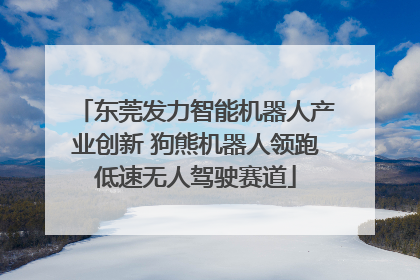 东莞发力智能机器人产业创新 狗熊机器人领跑低速无人驾驶赛道