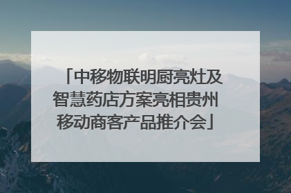 中移物联明厨亮灶及智慧药店方案亮相贵州移动商客产品推介会
