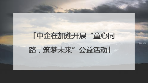 中企在加蓬开展“童心同路，筑梦未来”公益活动