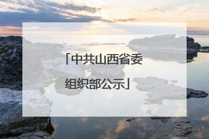 中共山西省委组织部公示