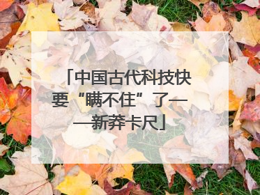 中国古代科技快要“瞒不住”了——新莽卡尺