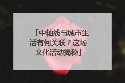 中轴线与城市生活有何关联？这场文化活动揭秘