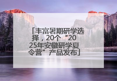 丰富暑期研学选择，20个“2025年安徽研学夏令营”产品发布