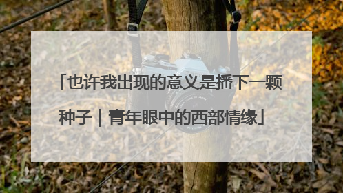 也许我出现的意义是播下一颗种子｜青年眼中的西部情缘