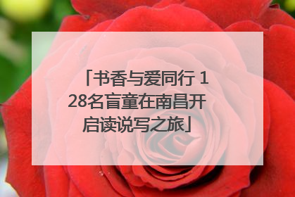 书香与爱同行 128名盲童在南昌开启读说写之旅