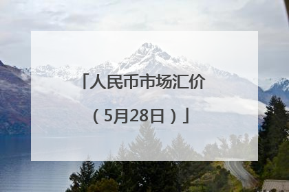 人民币市场汇价（5月28日）