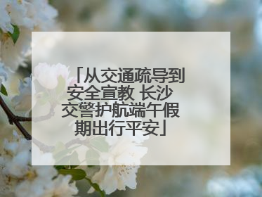 从交通疏导到安全宣教 长沙交警护航端午假期出行平安