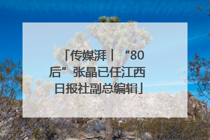 传媒湃︱“80后”张晶已任江西日报社副总编辑