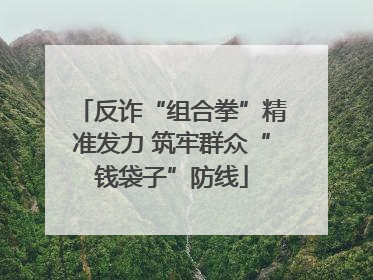 反诈“组合拳”精准发力 筑牢群众“钱袋子”防线