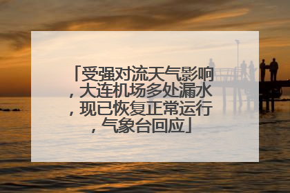 受强对流天气影响，大连机场多处漏水，现已恢复正常运行，气象台回应