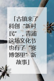 古镇来了科创“新村民”，青浦这场文化节也有了“赛博邻里”新故事
