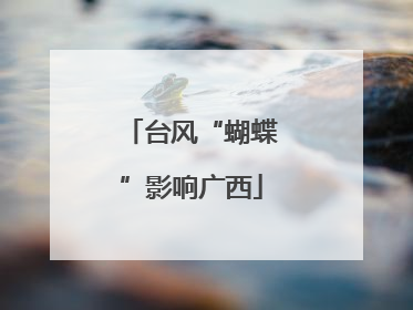 台风“蝴蝶”影响广西