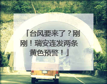 台风要来了？刚刚！瑞安连发两条黄色预警！